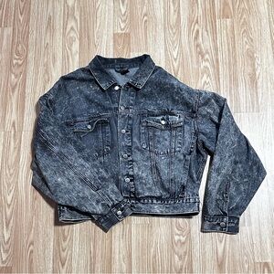 Dark Denim Acid Wash Jacket